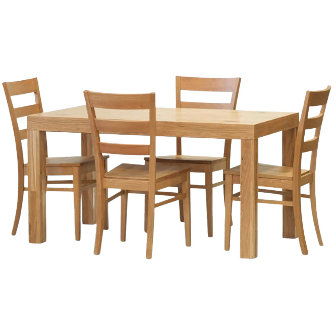 Jídelní set stůl WOODY / židle VIOLA 4 ks masiv Dub