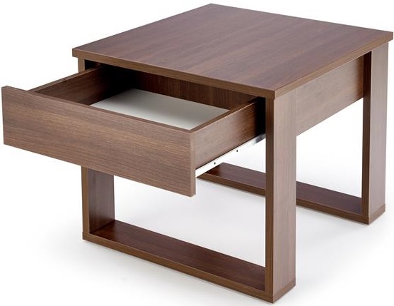Dřevěný konferenční stolek NEA KWADRAT tmavý ořech
