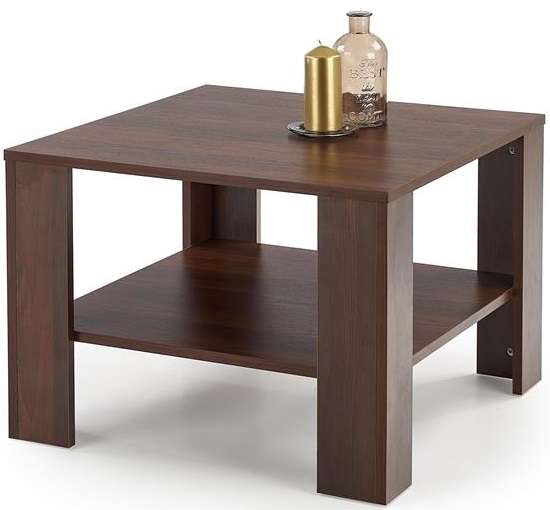 Dřevěný konferenční stolek Kwadro kwadrat tmavý ořech gallery main image
