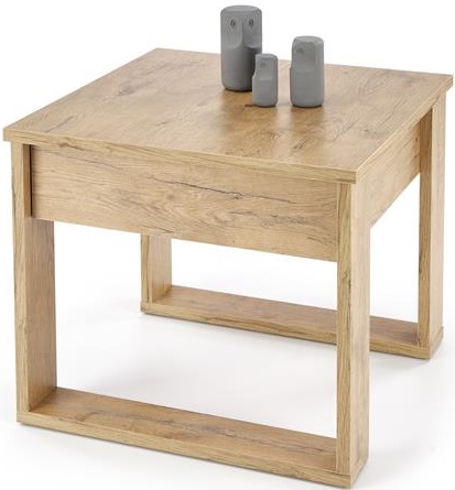 Dřevěný konferenční stolek NEA KWADRAT dub votan gallery main image
