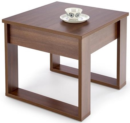 Dřevěný konferenční stolek NEA KWADRAT tmavý ořech gallery main image